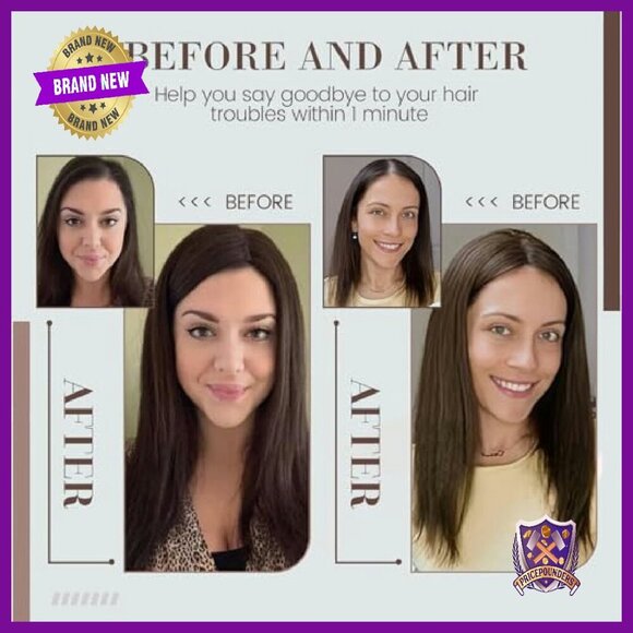 Real Human Hair Topper 14 Inch Clip In Bangs for Thinning Hair